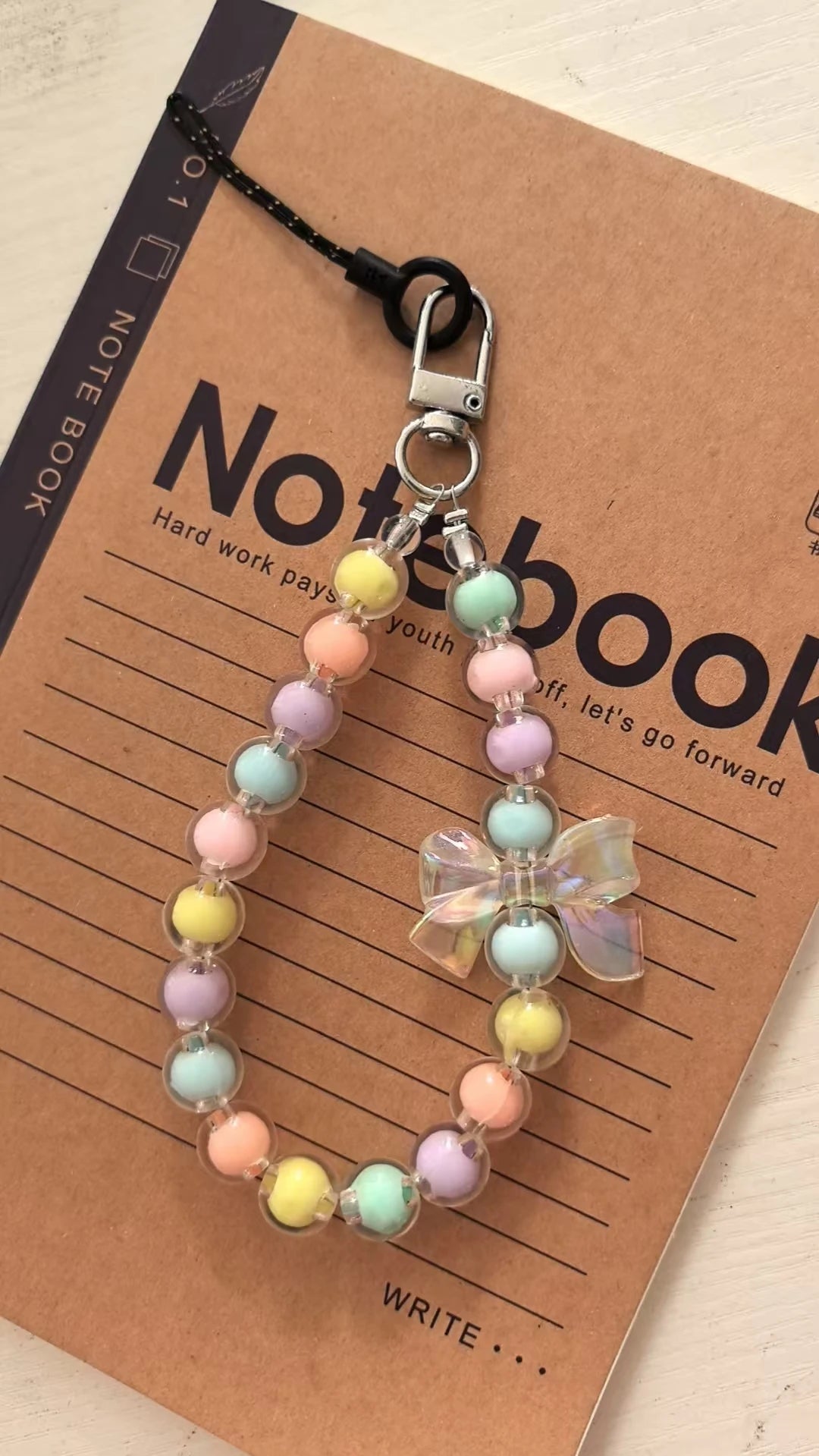 Phone Wrist Lanyard, Colorful Beaded Mobile Phone Strap