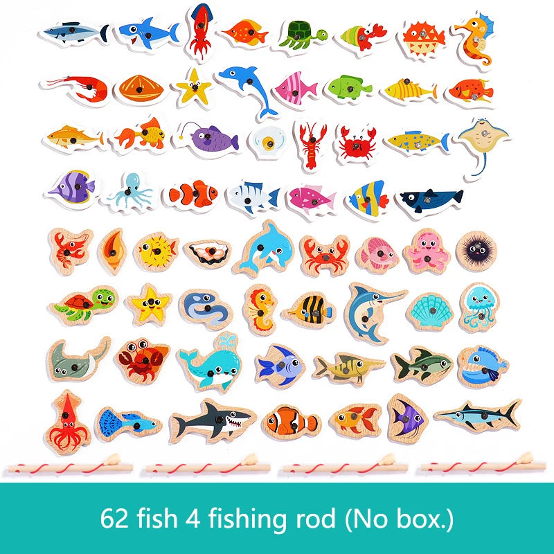 Wooden Magnetic Fishing Toy – Montessori Educational Game for Kids