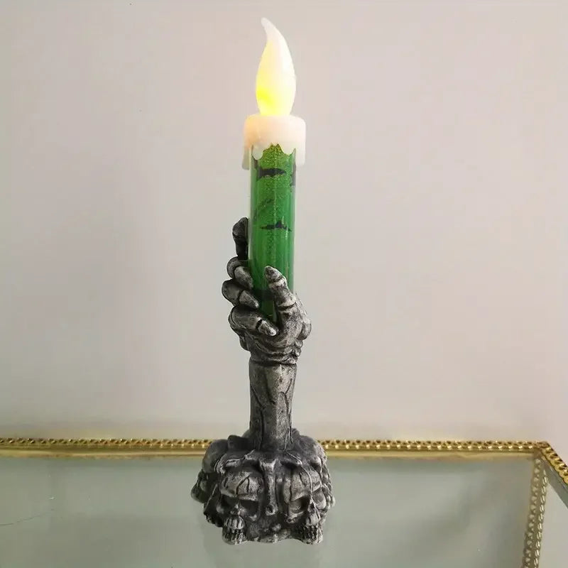 Halloween Skeleton Hand LED Candles for Haunted House Decor