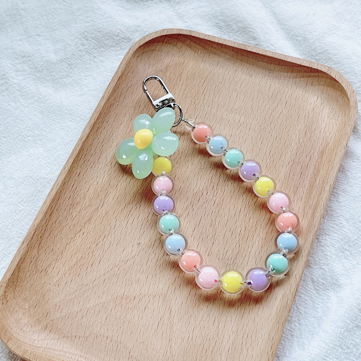 Phone Wrist Lanyard, Colorful Beaded Mobile Phone Strap