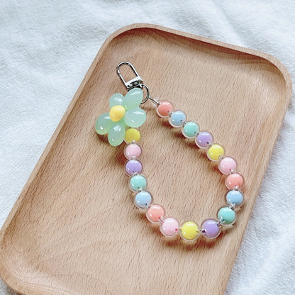 Phone Wrist Lanyard, Colorful Beaded Mobile Phone Strap