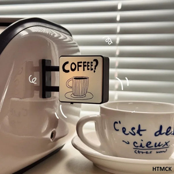 Mini Lightbox Fridge Magnet Coffee Japanese Creative Tourism Souvenir Magnetic Luminous Light Box Home Decoration Gift