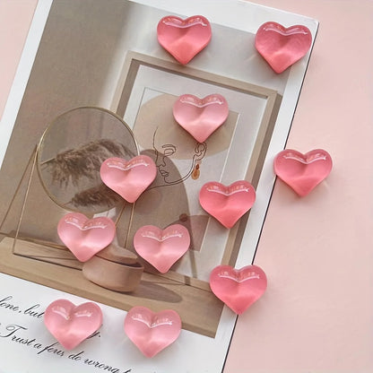 Cartoon Fridge Magnets Set – 10PCS Cute Heart-Shaped Decorations