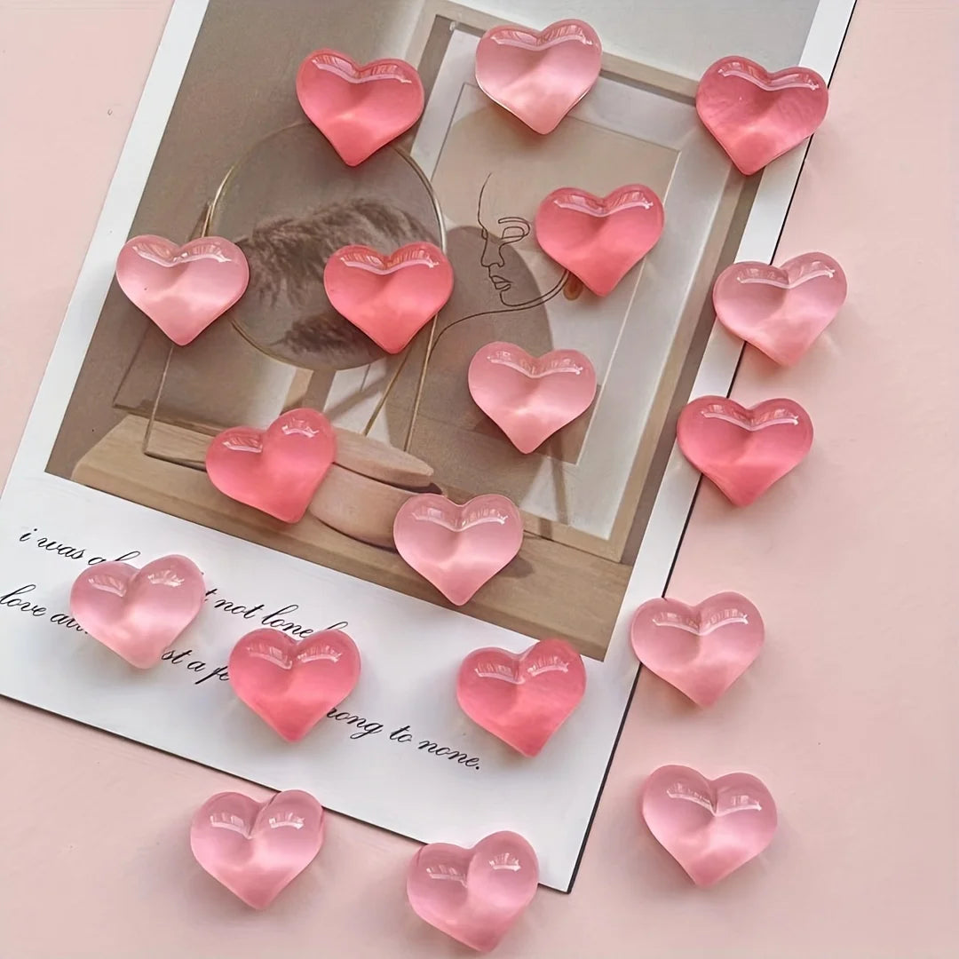 Cartoon Fridge Magnets Set – 10PCS Cute Heart-Shaped Decorations