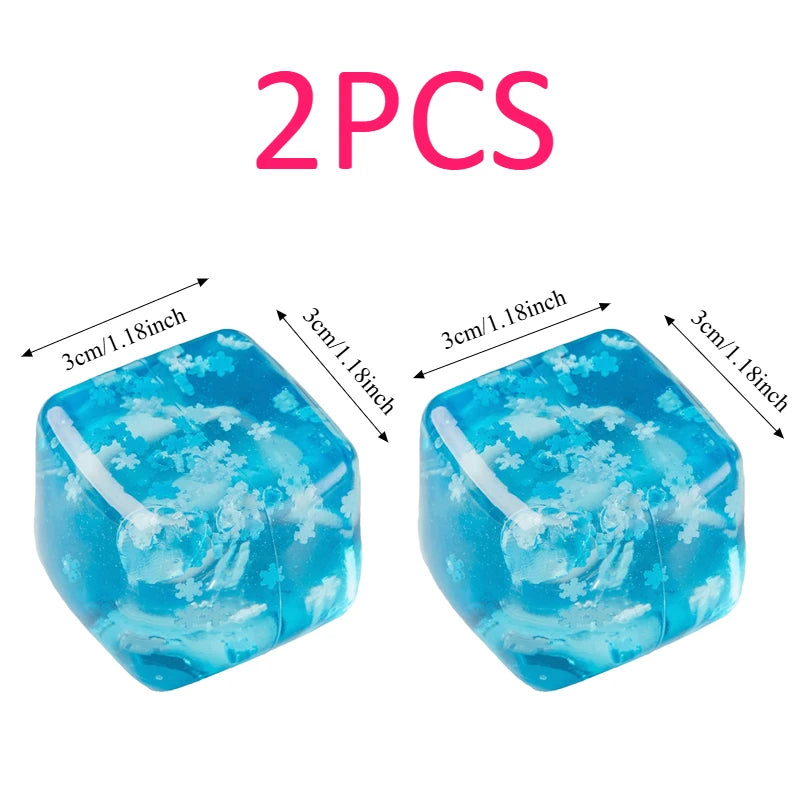 Snowflake Ice Cube Squishy Toy – Slow-Rising Fidget