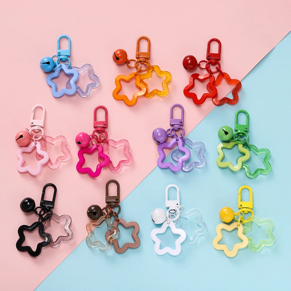 Fashion Keychain with Lobster Clasp Plastic Decorative Key Ring