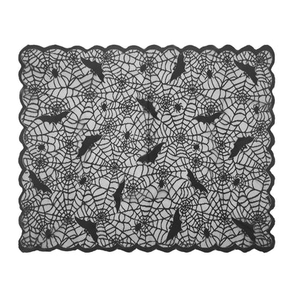 Halloween Spider Web Table Runner – Black Tablecloth Decor