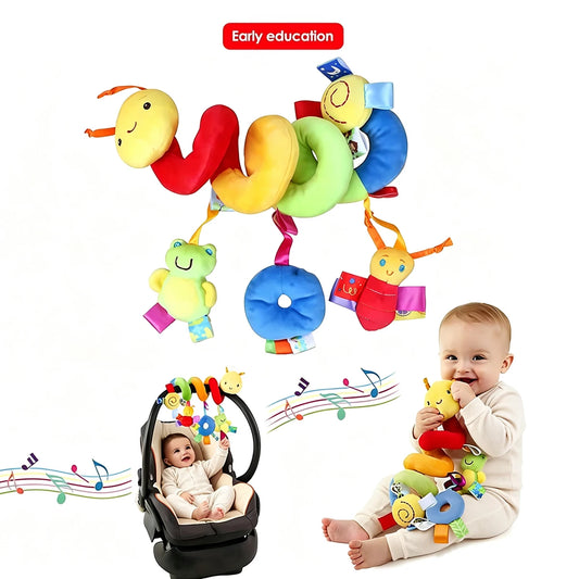 Baby Crib Toy – Hanging Sensory Comfort Toy with Squeaker