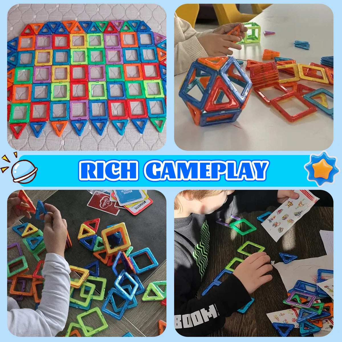 Magnetic Building Blocks – STEM Construction Toy Set for Kids