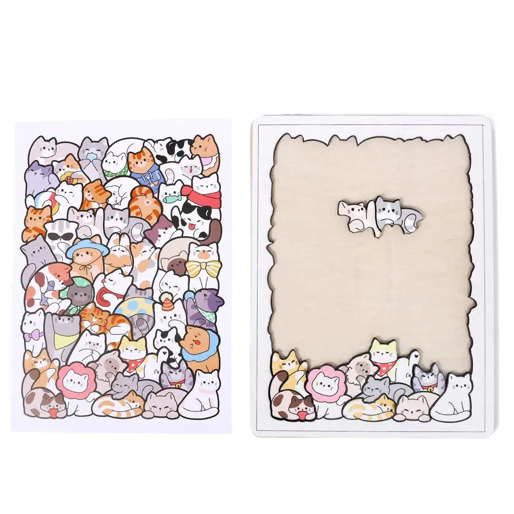 Wooden Animal Puzzle – 50 Piece Irregular Educational Jigsaw