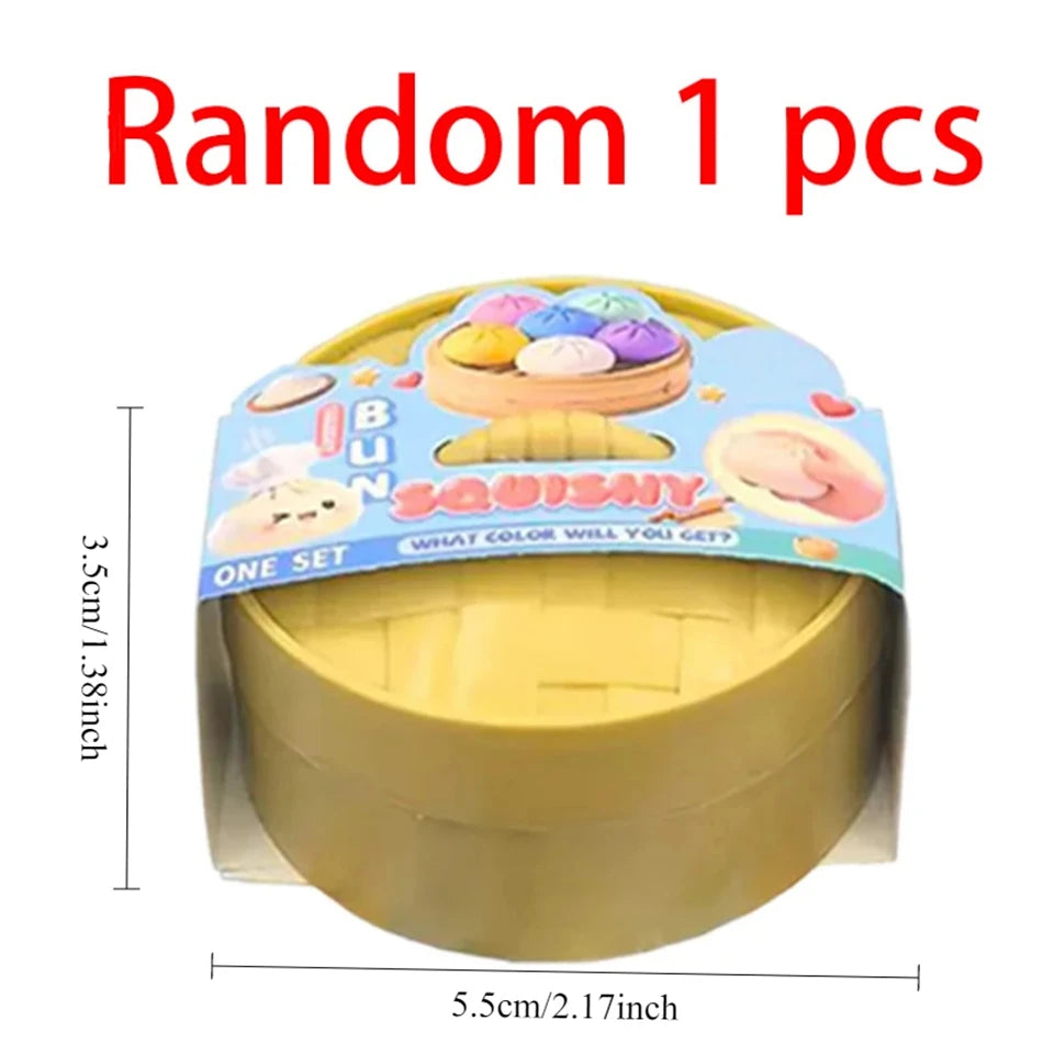 Dumpling Squishy Toy Colorful Slow Rebound Stress Relief