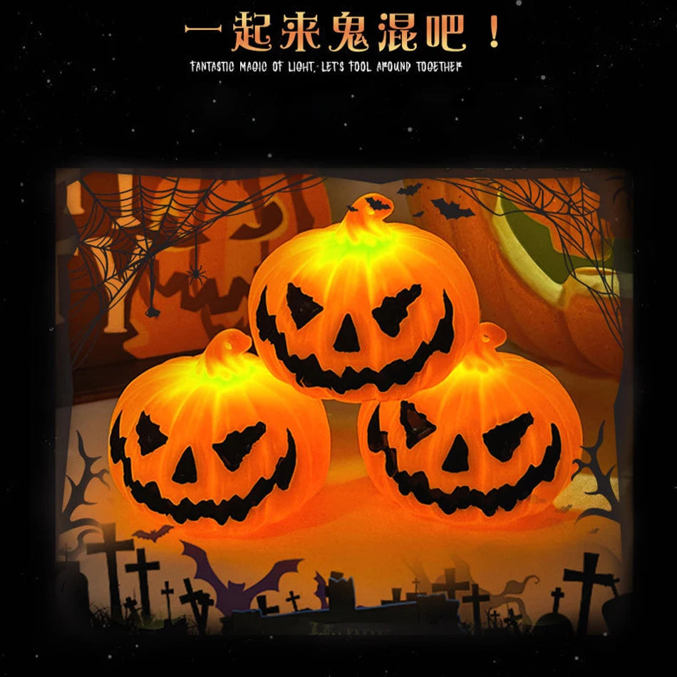 Halloween Pumpkin Lantern Light for Spooky Party Decor
