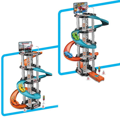 Race Track Ramp Toy – Gliding Car Rail Set for Kids