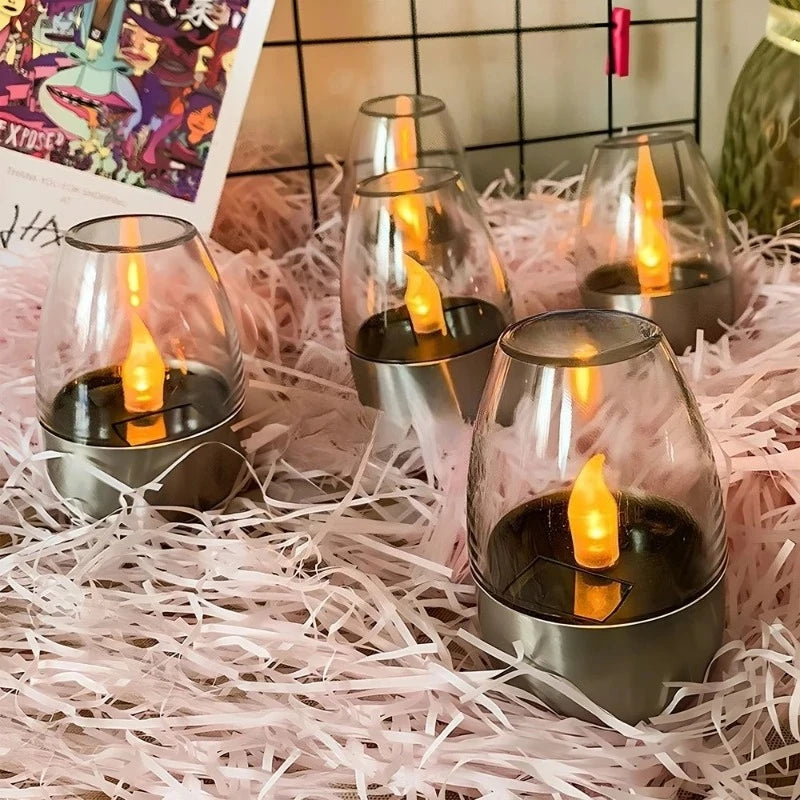 Solar Flameless Candle Light for Outdoor Garden and Party Decor