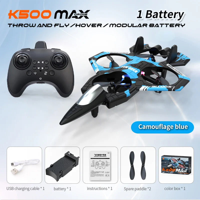 RC Foam Glider Airplane with LED Lights and 2.4GHz Remote Control