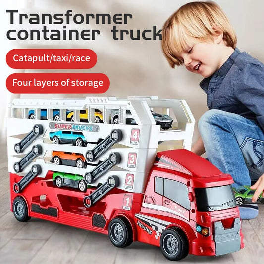 Pop Up Toy Truck – Construction Engineering Push Pull Vehicle for Kids