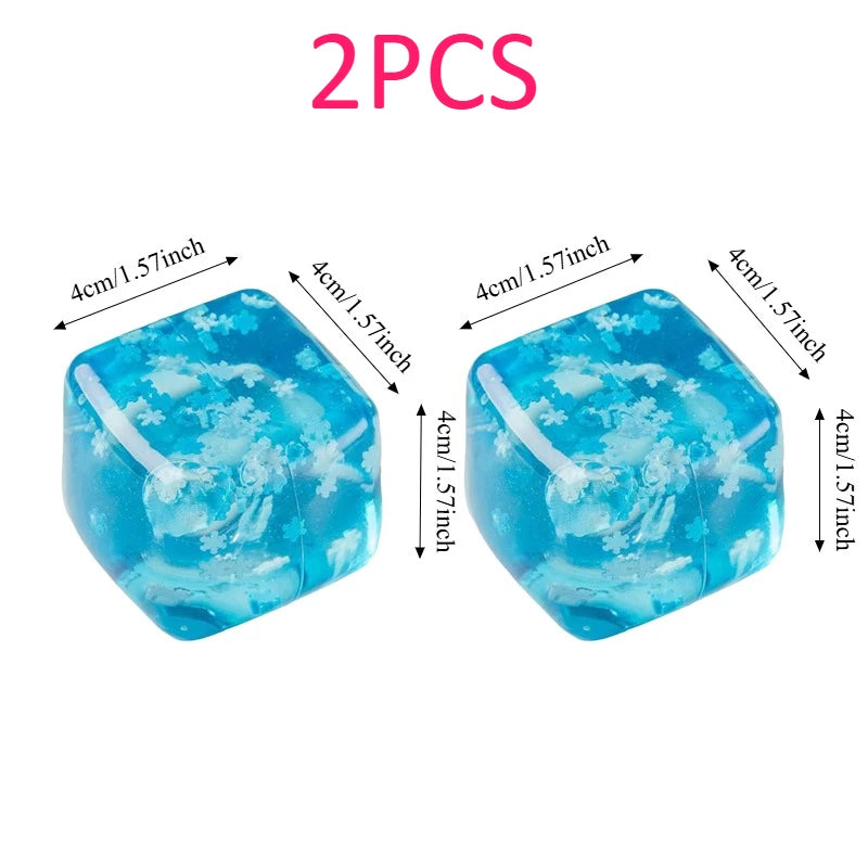 Snowflake Ice Cube Squishy Toy – Slow-Rising Fidget