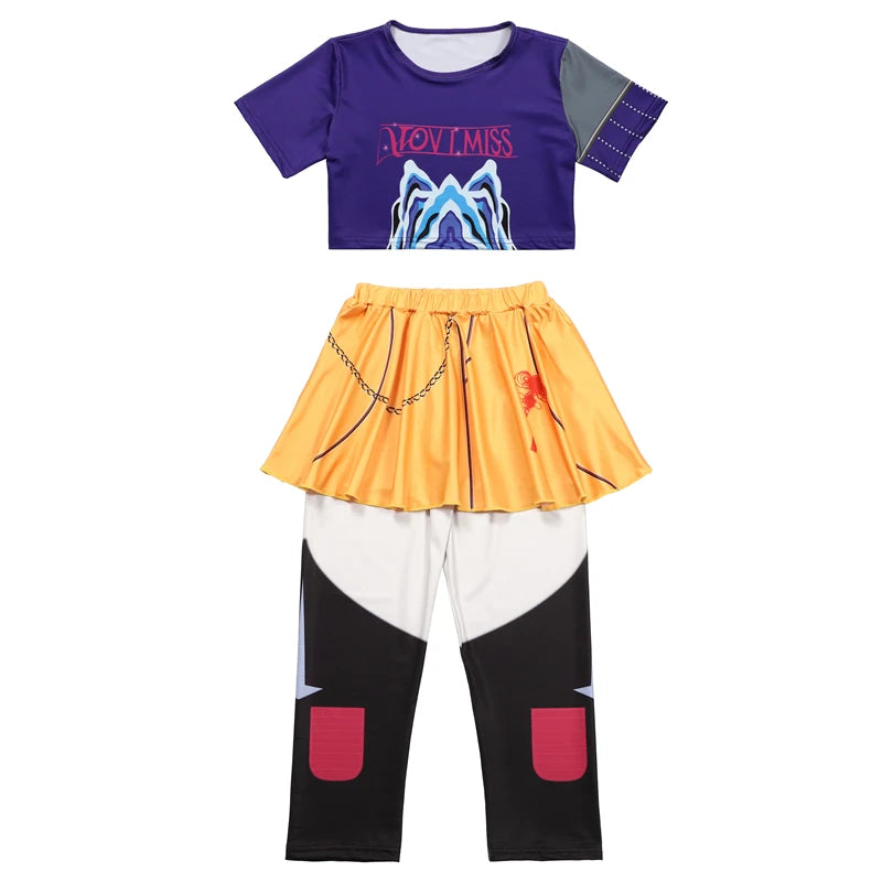 Anime Girl Cosplay Costume Top Vest Pants Set – Party Outfit