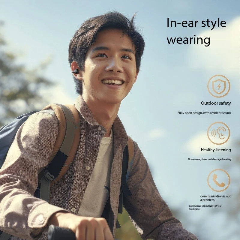 Open Ear Wireless Earbuds – Bluetooth 5.3 Clip-On Sports