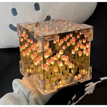 Tulip Night Lamp – DIY 3D Flower Sea Cube Light