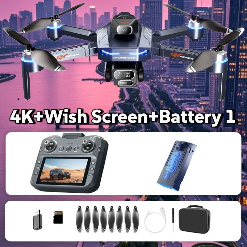 4K GPS Camera Drone – Foldable FPV Quadcopter with Brushless Motors