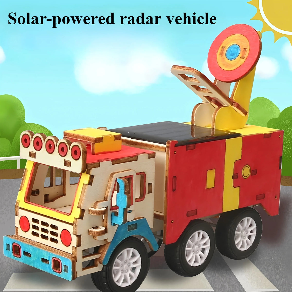 Solar Car Model Kit – DIY Wooden Science & Education Project