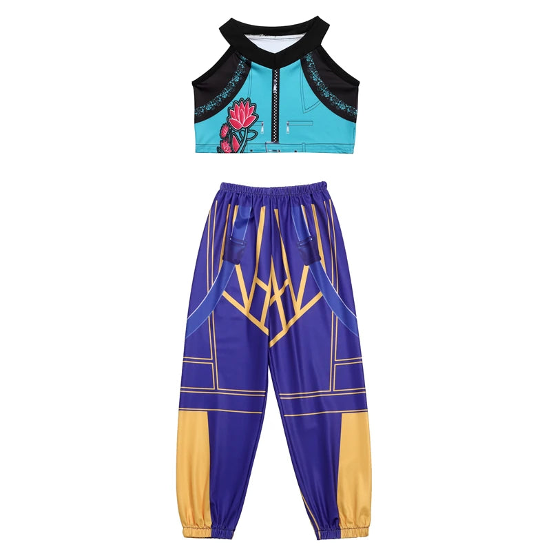 Anime Girl Cosplay Costume Top Vest Pants Set – Party Outfit