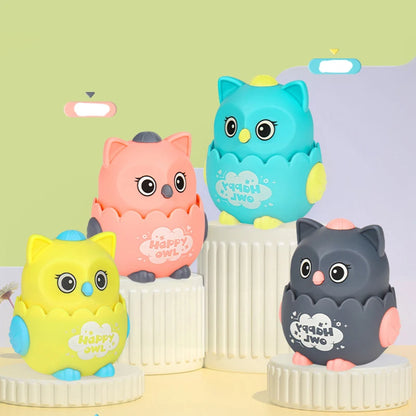 Wind Up Owl Toy – Mechanical Press & Slide Animal Toy