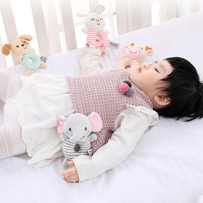 Baby Rattle Toy – Plush Cartoon Animal Handheld Toy for Infants