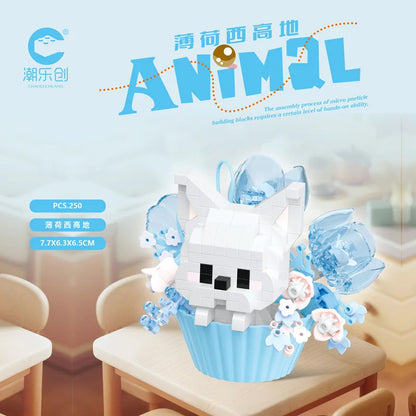 Dessert Animal Building Blocks – Cute Panda & Puppy Decor