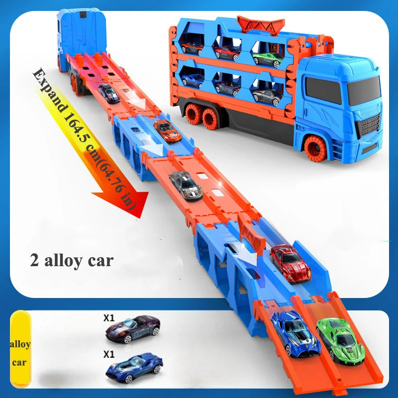 Toy Car Transporter Truck – Folding Racing & Storage Vehicle for Kids