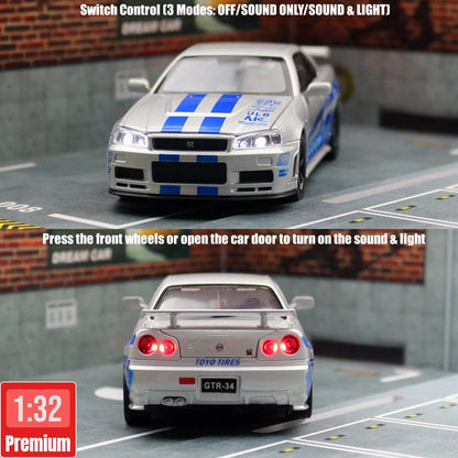 Diecast Toy Car – 1:32 Scale Metal Pull Back Model Vehicle