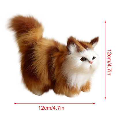 Realistic Cat Plush Toy Soft Stuffed Kitten Model for Kids