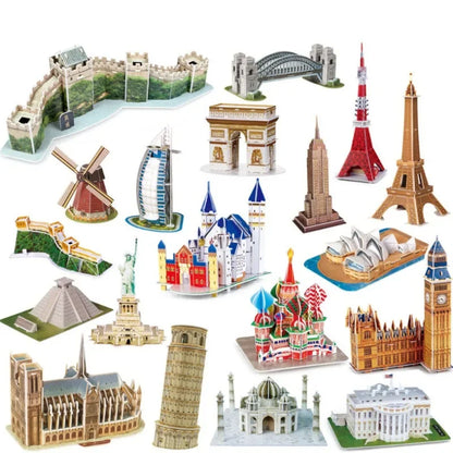 3D Architecture Puzzle – Famous Building Model Puzzle for Kids