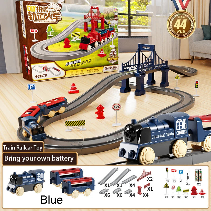 44-Piece Train Track Set – 1:32 Scale Model Train Toy