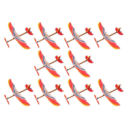 10 Pack Rubber Band Powered Glider Planes for Kids