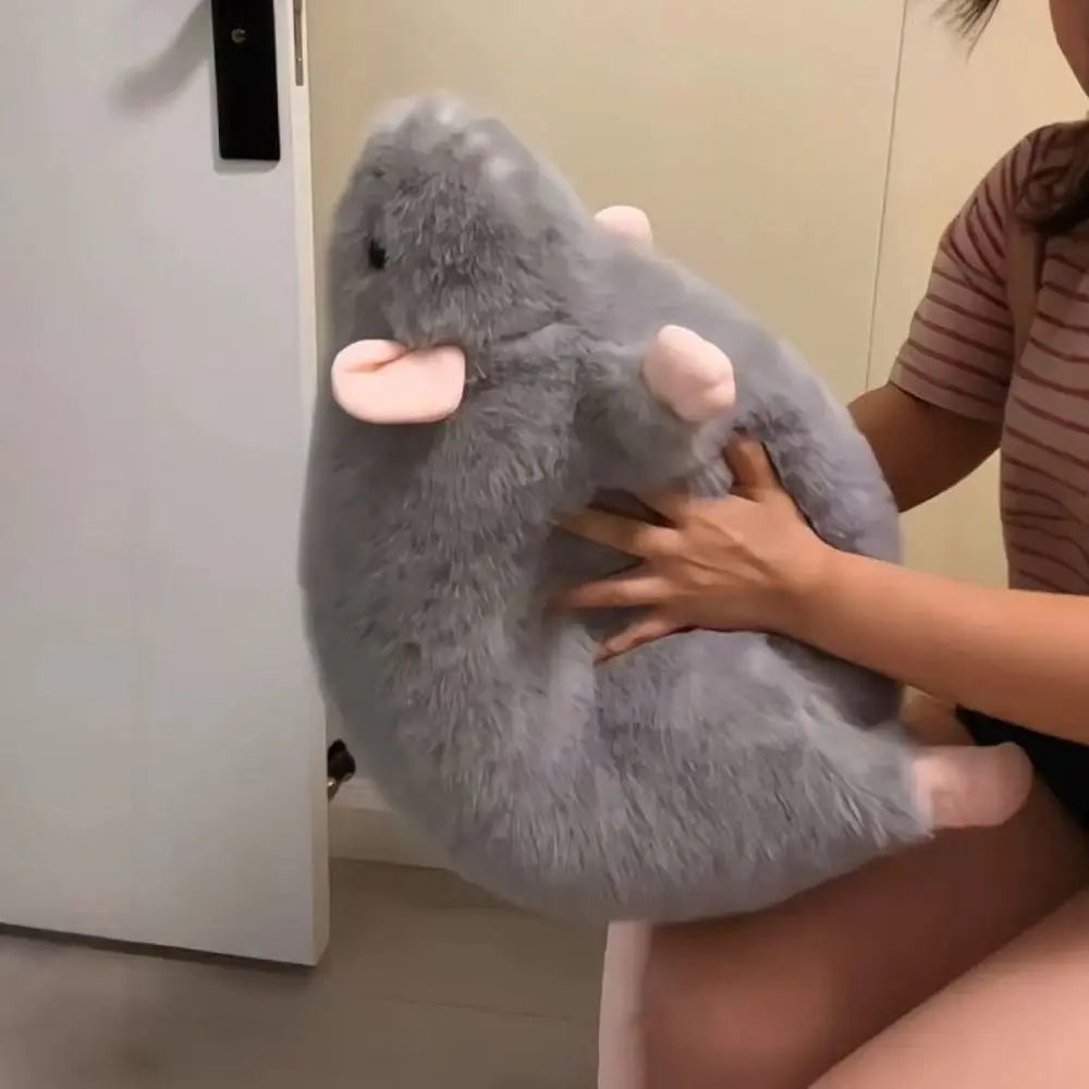 Cute 35/50cm Mouse Doll Cartoon Plush Flower Branch Rat Doll Soft Oversized Animal Figure Kid Gift Birthday Stuffed&Plush Animal