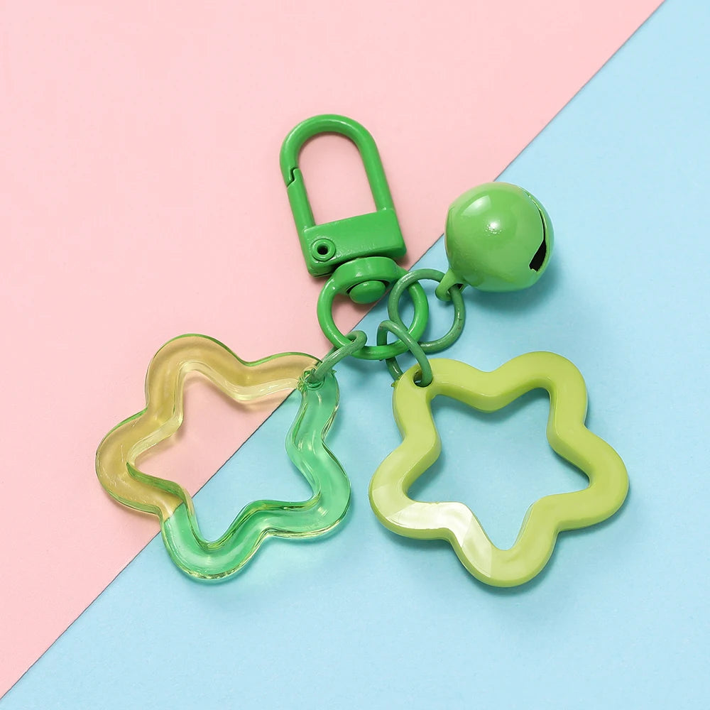 Fashion Keychain with Lobster Clasp Plastic Decorative Key Ring