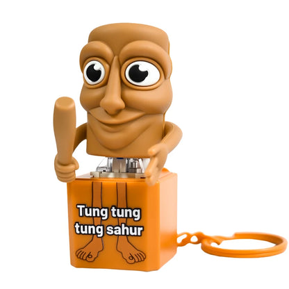 Tung tung tung Sahur Keychain Wooden Stick Man Button Keychain Luminous Pendant Anime Peripheral Decor Decor Gift Toys