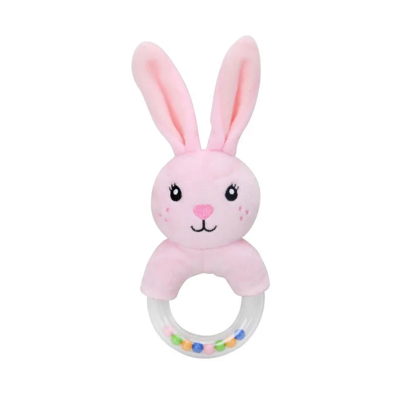 Baby Hanging Rattle – Plush Animal Sensory Toy for Stroller & Crib