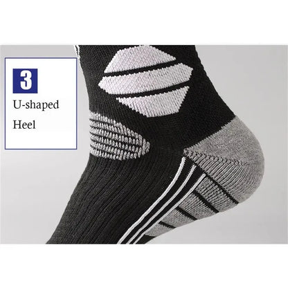 Winter warm ski socks - Anti-slip, thick, breathable, compression type - Specialized for ski boards, for warmth