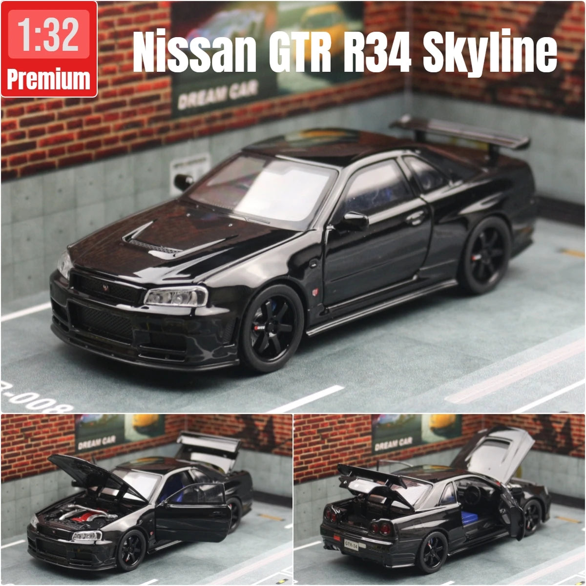 Diecast Toy Car – 1:32 Scale Metal Pull Back Model Vehicle