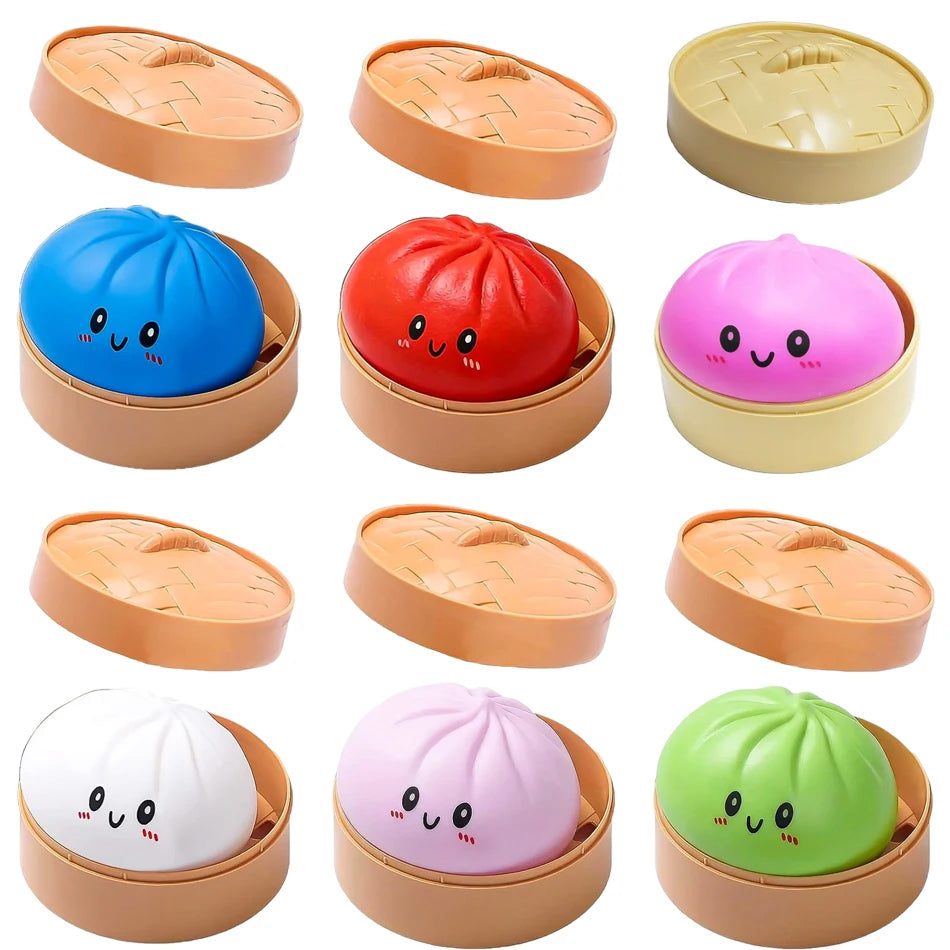 Dumpling Squishy Toy Colorful Slow Rebound Stress Relief