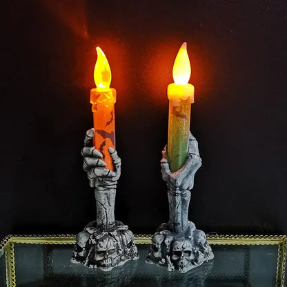 Halloween Skeleton Hand LED Candles for Haunted House Decor
