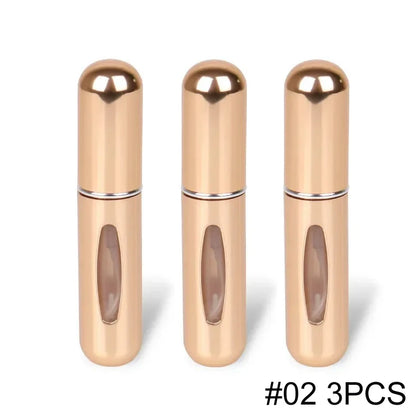 5ml Portable Refillable Spray Bottle Plastic liner Perfume Atomizer Mini Sample Bottle For Cosmetics Travel Empty Container