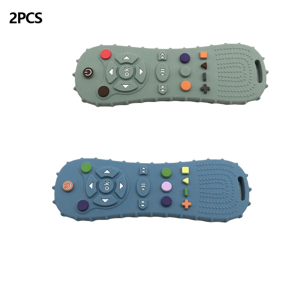 Silicone Baby Teether TV Remote Shape Soothing Sensory Toy