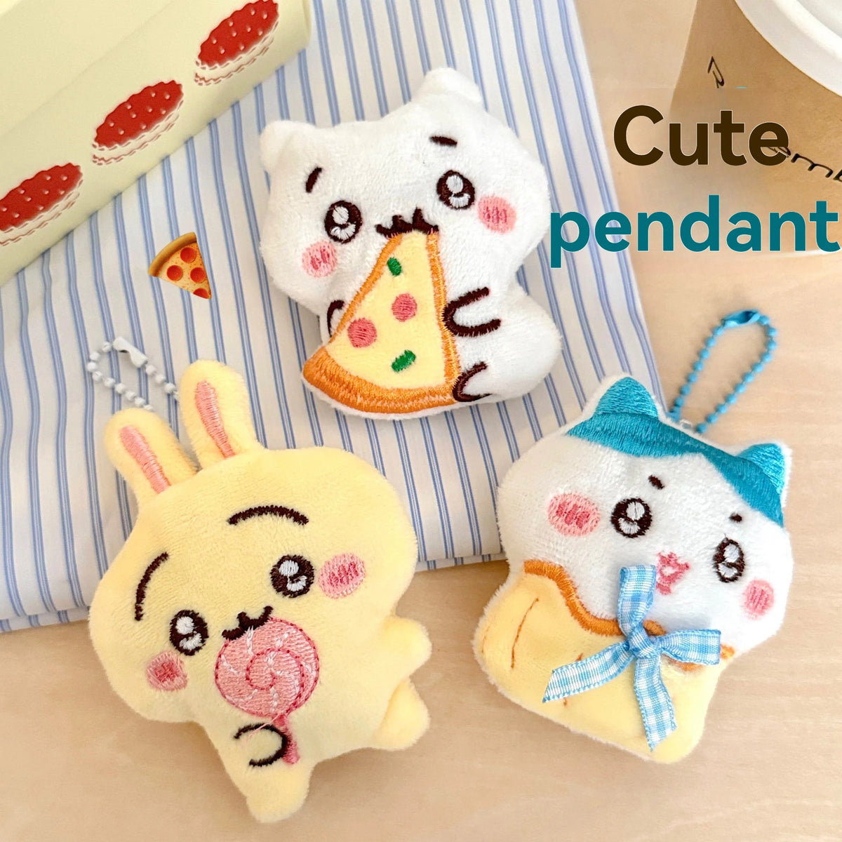 Cute Cartoon Plush Keychain Pendant – Soft Backpack Decoration