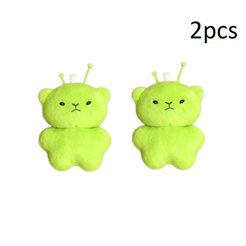 【Peace】Alien Cat Plush Toy Cartoon Stuffed Animal Keychain Accessories Creative Ugly Cute Backpacks Pendant Party Gift