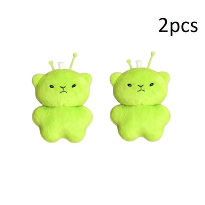 【Peace】Alien Cat Plush Toy Cartoon Stuffed Animal Keychain Accessories Creative Ugly Cute Backpacks Pendant Party Gift