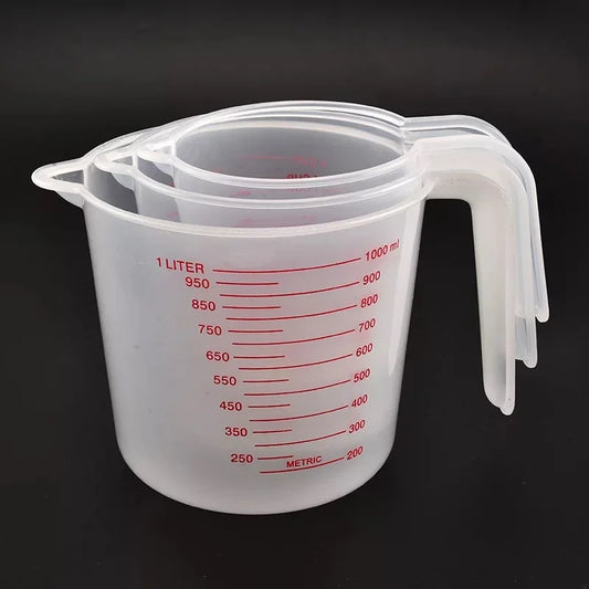 Plastic Measuring Cup Set – 3-Piece Liquid Measuring Cups